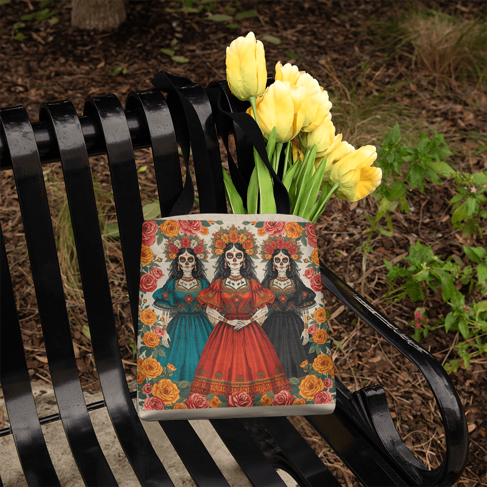 Las Tres Catrinas - Day of the Dead - Halloween Tote - Candy Bag