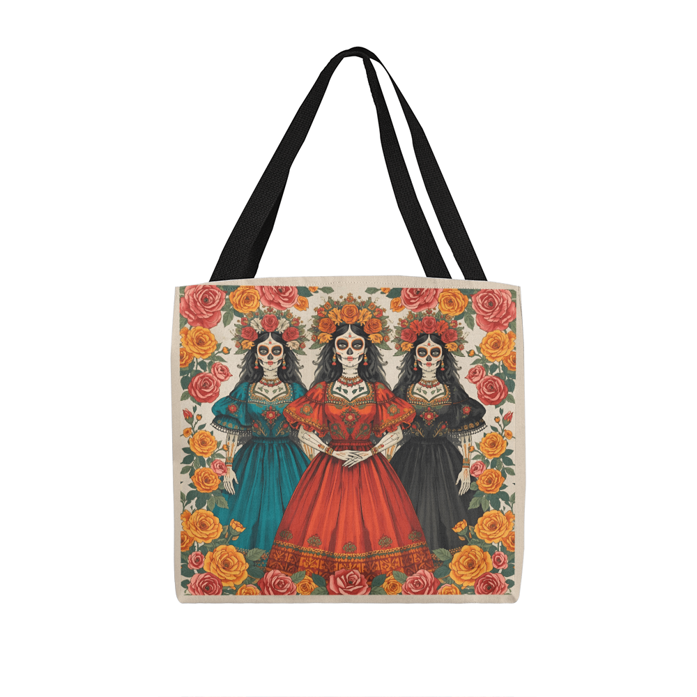 Las Tres Catrinas - Day of the Dead - Halloween Tote - Candy Bag