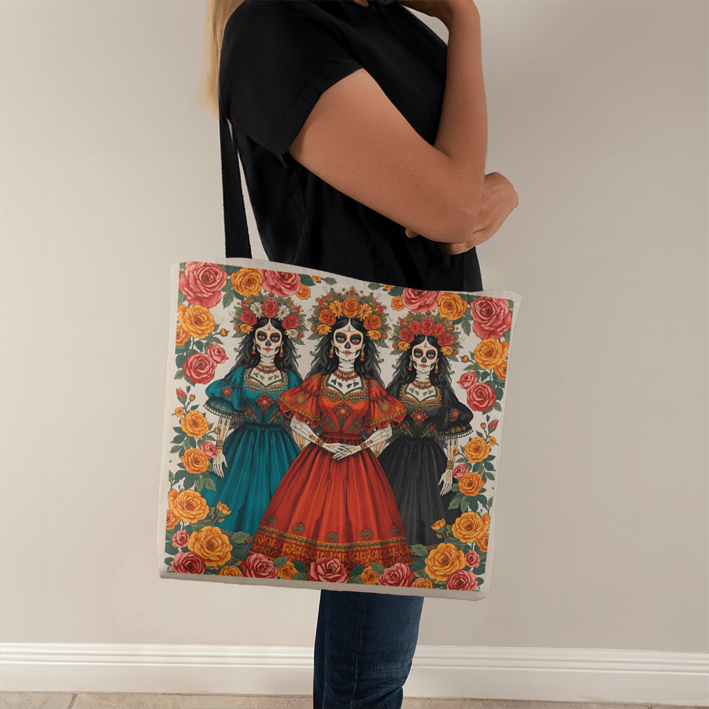 Las Tres Catrinas - Day of the Dead - Halloween Tote - Candy Bag