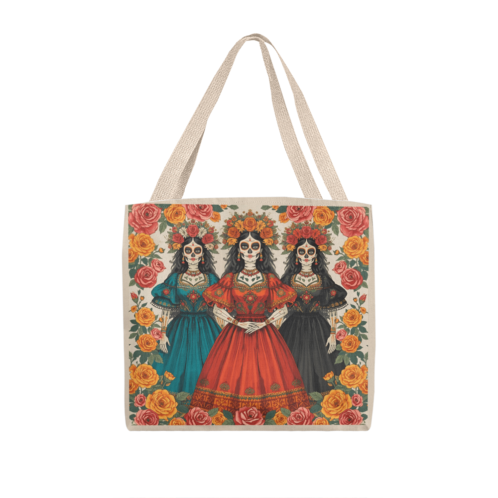 Las Tres Catrinas - Day of the Dead - Halloween Tote - Candy Bag