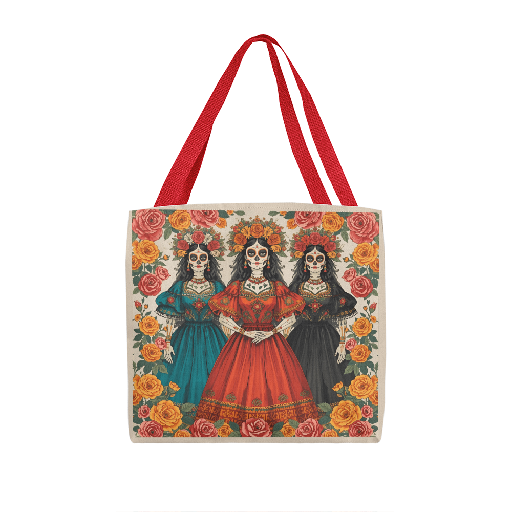 Las Tres Catrinas - Day of the Dead - Halloween Tote - Candy Bag