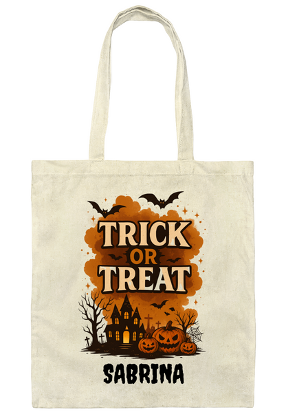 Personalized Halloween Treat-or-Treat Bag | Custom Name Tote