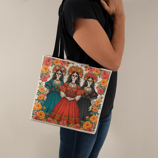 Las Tres Catrinas - Day of the Dead - Halloween Tote - Candy Bag