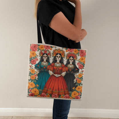 Las Tres Catrinas - Day of the Dead - Halloween Tote - Candy Bag