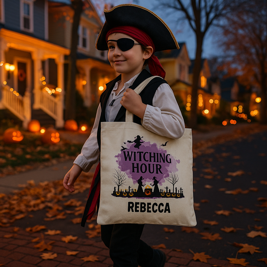 Personalized Halloween Treat-or-Treat Bag | Custom Name Tote